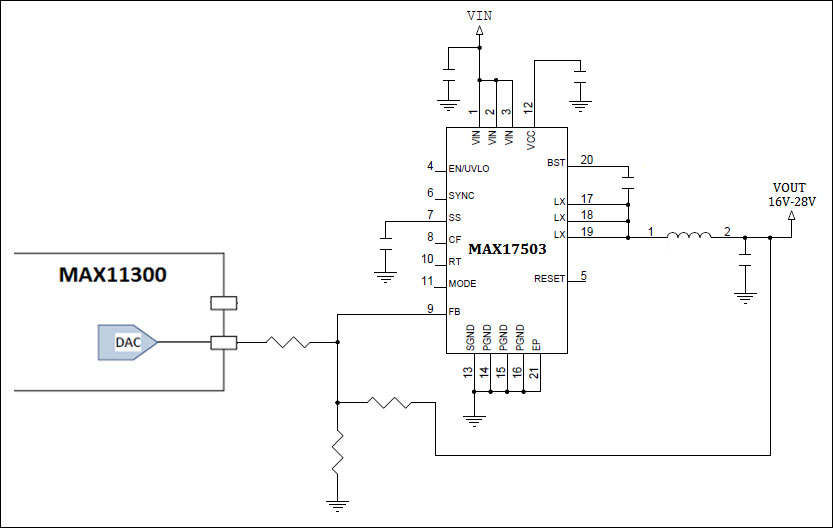 MAXXREFDES39 DC-DC converter circuit