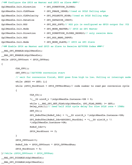 Figure 12. Configure the SPI4 as master and SPI5 as slave.