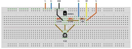 Figure 12. VBE multiplier breadboard circuit.