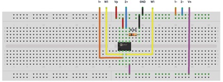 Figure 2. Comparator breadboard circuit.