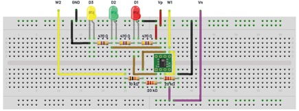 Figure 17. Voltage level indicator using LEDs.