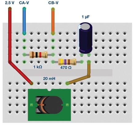 Figure 3. Impedance measurement breadboard circuit.