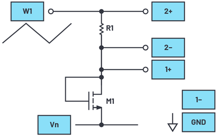 Figure 1. NMOS diode connection diagram.