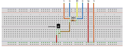 Figure 5. PMOS diode breadboard circuit.