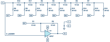 Figure 5. R-2R resistor ladder circuit