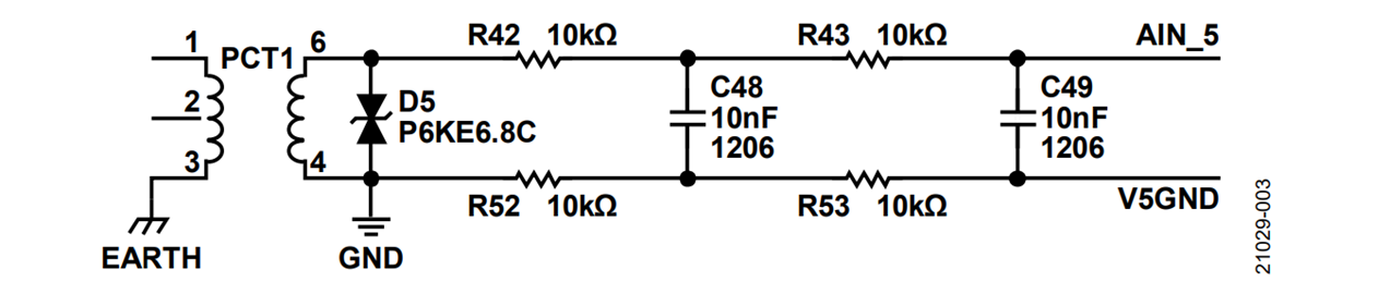 Figure 3. Protection Circuit at the Current Input Channels Figure 3. Protection Circuit at the Current Input Channels