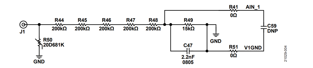 Figure 5. Protection Circuit at the Voltage Input Channels Figure 5. Protection Circuit at the Voltage Input Channels