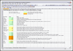 Figure 4. Switching-speed calculation spreadsheet.