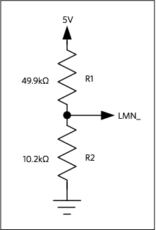 Figure 5. Line-Fault Resistor-Divider for 5V PoC.