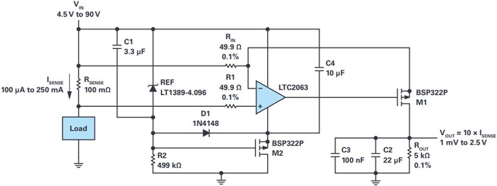 Precision high-side current sense circuit Precision high-side current sense circuit