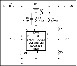 Figure 5. Diagram of overvoltage limiter with reservoir capacitor circuit.