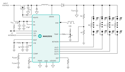 Figure 3. MAX25512 application circuit.