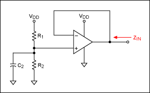 Figure 8. Op amp buffers bias voltage-pider.