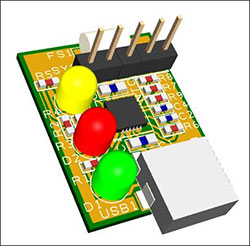 Figure 1. Board with three penlight cells replaced by a single lithium-ion battery for use in a Lego train.