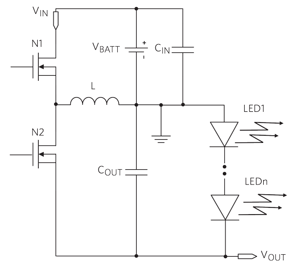 Figure 3. Buck-derived buck-boost operation.