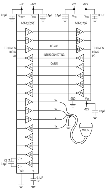 MAX3209E: Typical Operating Circuit