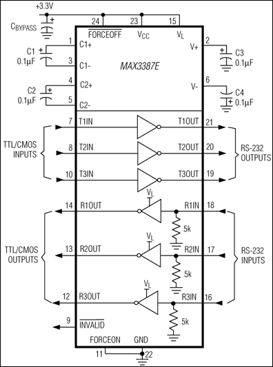 MAX3387E: Typical Operating Circuit