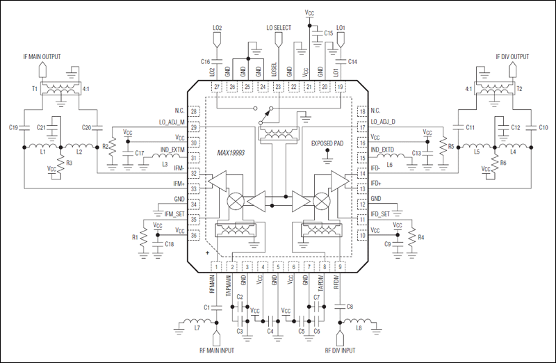 MAX19993: Typical Application Circuit