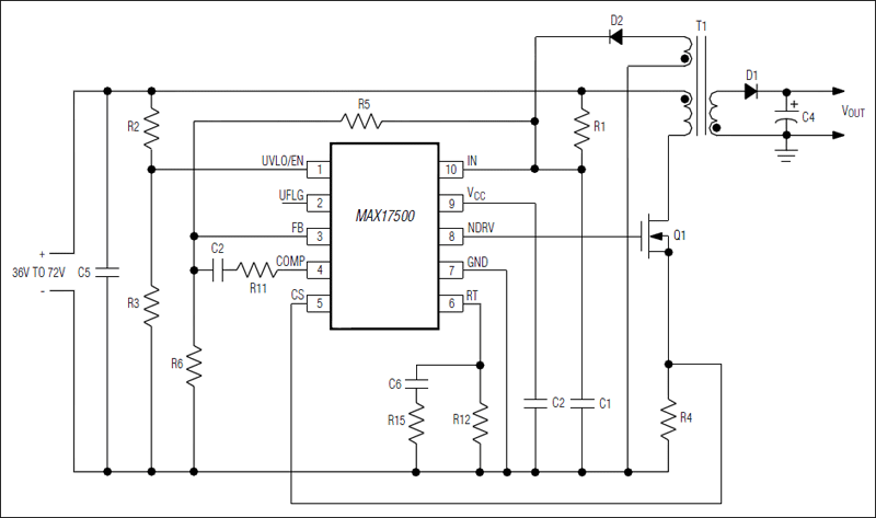 MAX17499, MAX17500: Typical Application Circuit