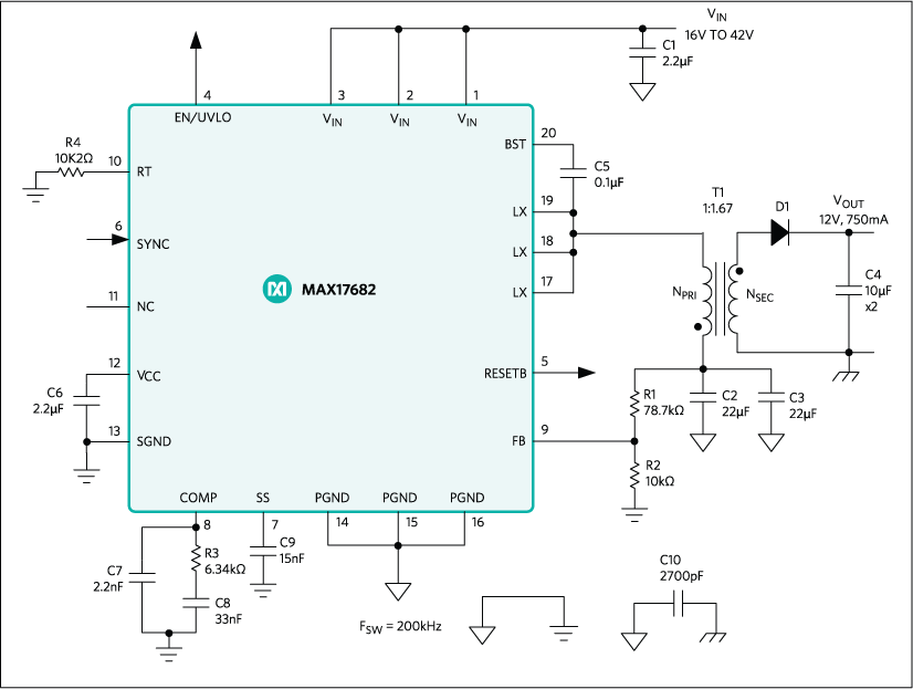 MAX17682: Typical Application Circuit