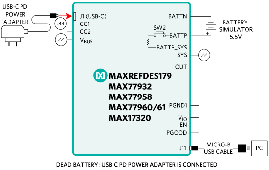 Figure 46. Dead-battery setup.