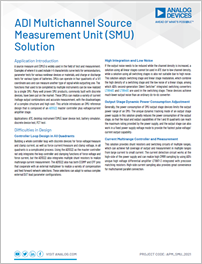 ADI Multichannel Source Measurement Unit (SMU) Solution