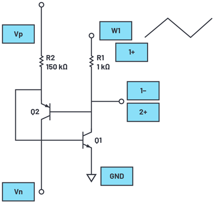 Figure 8. A diagram of the configuration needed in order to lower the effective forward voltage drop of a diode.