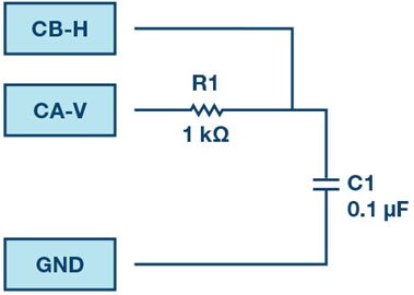 Figure 4. First-order passive RC low-pass filter. Figure 4. First-order passive RC low-pass filter.