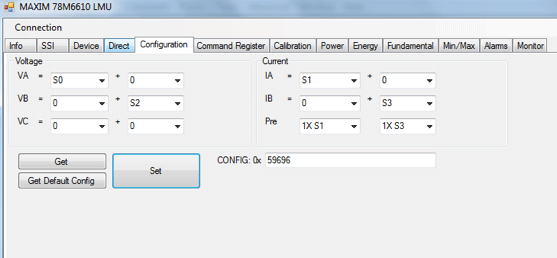 Figure 8. Input channels (slots) configuration for calibration.