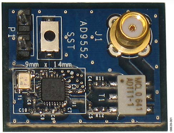 図 1. AD9552 リファレンス・デザイン PCB