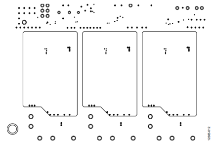 Figure 12. Layer 2 layout of the direct, 3-phase meter metrology section.