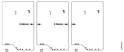 Figure 23. Section of layer 2 showing all three stitching capacitors.