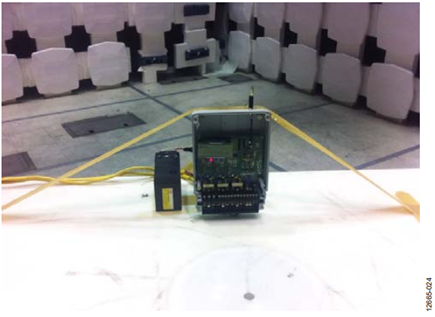 Figure 24. Three-phase meter with battery in the anechoic chamber.