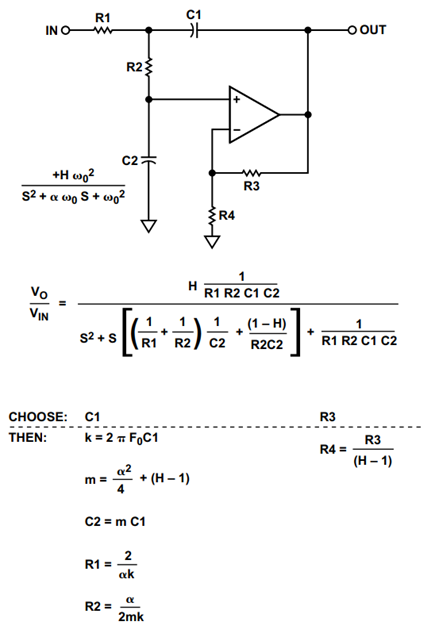 Sallen-Key Low-Pass Design Equations