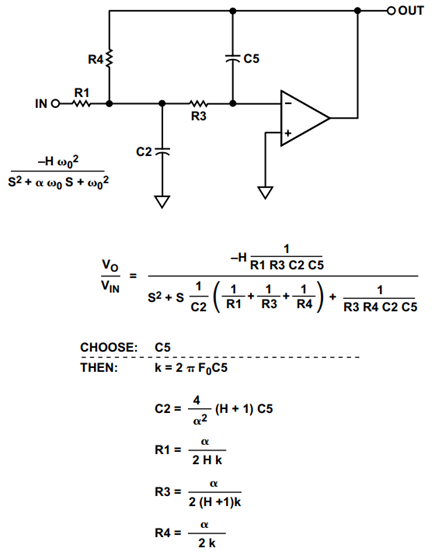 Multiple Feedback Low-Pass Design Equations