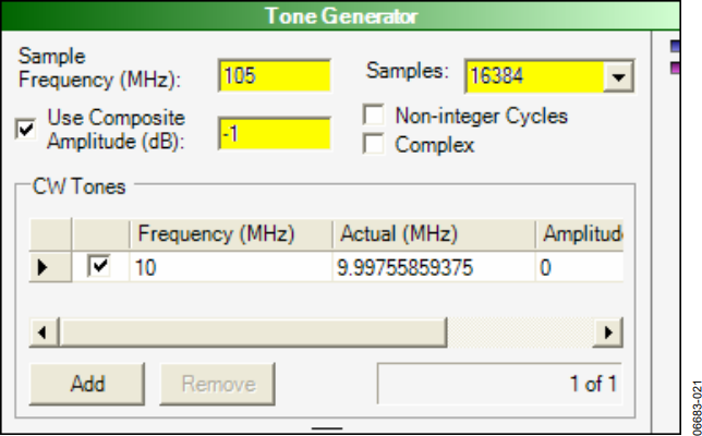 図23. Tone Generatorの設定