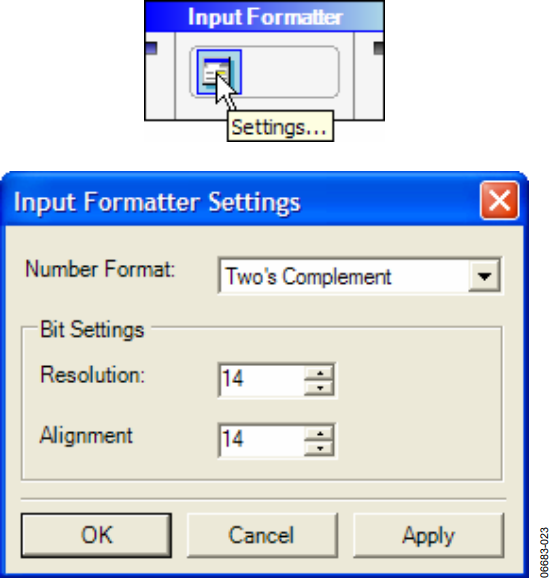 図25. Input Formatter Settingsフォーム