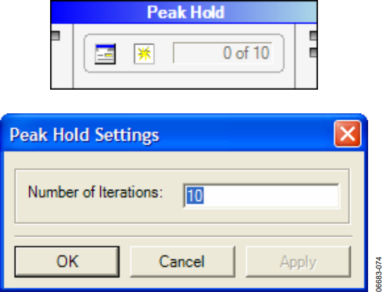 図69. Peak Hold Settingsフォーム