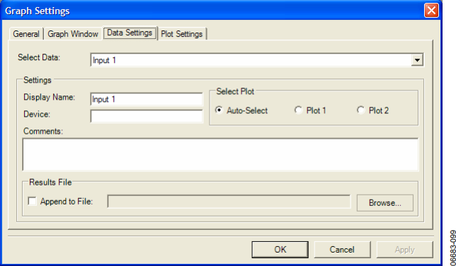 図82. Graph SettingsフォームのData Settingsタブ