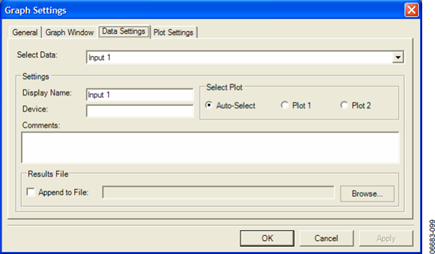 Graph Settings Form, Data Settings Tab