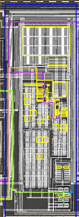 Imaged security IC area for schematic/netlist extraction