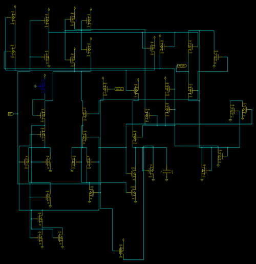 Schematic output from a tool that imaged the area