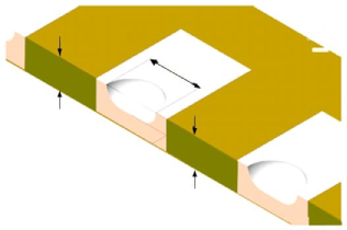 Dimpled side-wettable QFN package drawing.