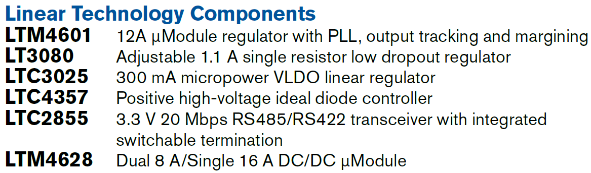 LTC Parts List