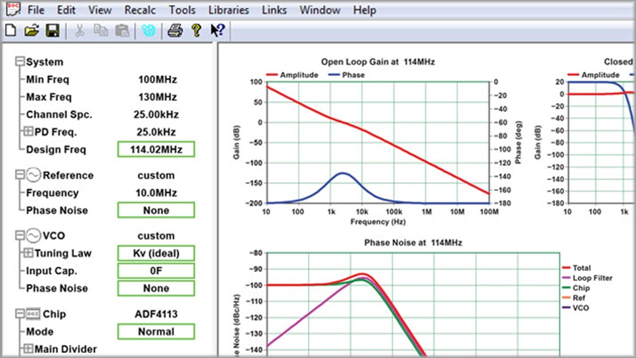 ADIsimPLL graph