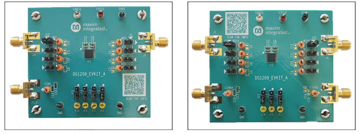 DG1208EVKIT、DG1209EVKIT：ボード写真
