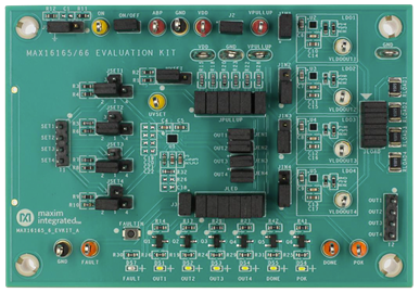 MAX16165EVKIT、MAX16166EVKIT：ボード写真