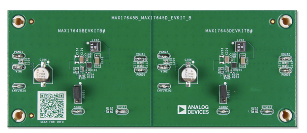 MAX17645BEVKITB, MAX17645DEVKITB: Board Photo