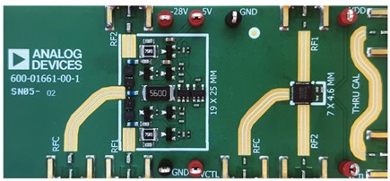 Side-by-side comparison of a PIN diode-based switch design to a silicon switch