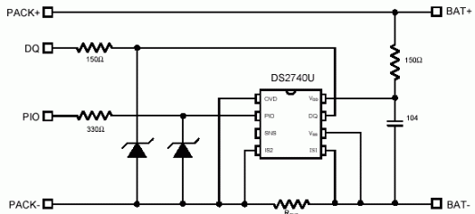 図1. IS1/IS2を検出抵抗に接続し、SNSをオープンにした代替回路